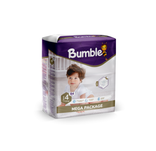 Bumble 4 Numara Maxi Bebek Bezi Mega Paket (7-14) kg 84 Adet