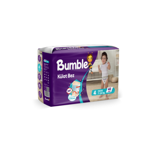 Bumble 4 Numara Külot Bez Maxi Paket (7-14) kg 40 Adet