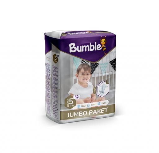 Bumble 5 Numara Junior Bebek Bezi Jumbo Paket (11-18) kg 52 Adet